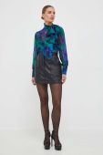 Шовкова блузка Liu Jo колір зелений візерунок
