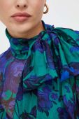 Шовкова блузка Liu Jo колір зелений візерунок