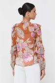 Сорочка Twinset жіноча колір помаранчевий regular зі стійкою