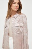 Сорочка Guess жіноча колір бежевий regular класичний комір (3656745)
