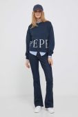 Бавовняна сорочка Pepe Jeans жіноча regular класичний комір колір блакитний (3489422)
