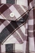 Бавовняна сорочка Vans жіноча колір бордовий relaxed класичний комір