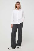 Бавовняна сорочка Max Mara Leisure жіноча колір білий relaxed класичний комір (3613854)