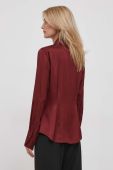 Сорочка United Colors of Benetton жіноча колір бордовий regular класичний комір