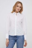 Бавовняна сорочка Sisley жіноча колір білий relaxed класичний комір