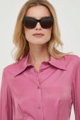 Сорочка Sisley жіноча колір рожевий regular класичний комір (3678630)