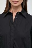 Бавовняна сорочка Pinko жіноча колір чорний relaxed класичний комір