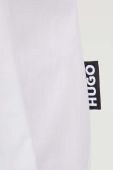 Боді HUGO колір білий regular класичний комір