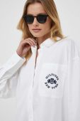 Бавовняна сорочка Tommy Hilfiger жіноча колір білий relaxed класичний комір (3571218)
