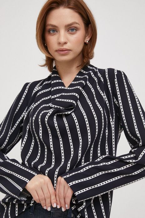 Блузка Tommy Hilfiger жіноча колір синій візерунок (3605624)