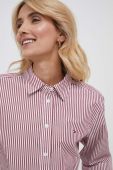 Бавовняна сорочка Tommy Hilfiger жіноча колір червоний relaxed класичний комір (3446191)