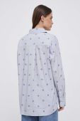 Бавовняна сорочка Tommy Hilfiger жіноча relaxed класичний комір колір блакитний (3466204)