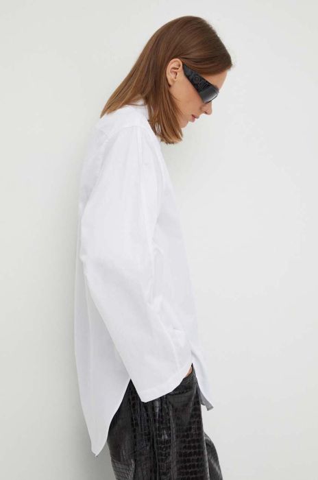 Бавовняна сорочка Tiger Of Sweden жіноча колір білий relaxed класичний комір