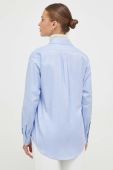 Бавовняна сорочка MAX&Co. x Anna Dello Russo жіноча relaxed класичний комір колір блакитний