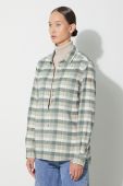 Сорочка Fjallraven Singi жіноча колір зелений regular класичний комір (3631846)