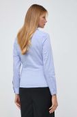 Сорочка BOSS жіноча slim класичний комір колір блакитний