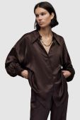 Сорочка AllSaints WH035Z CHARLI SHIRT жіноча колір коричневий regular класичний комір