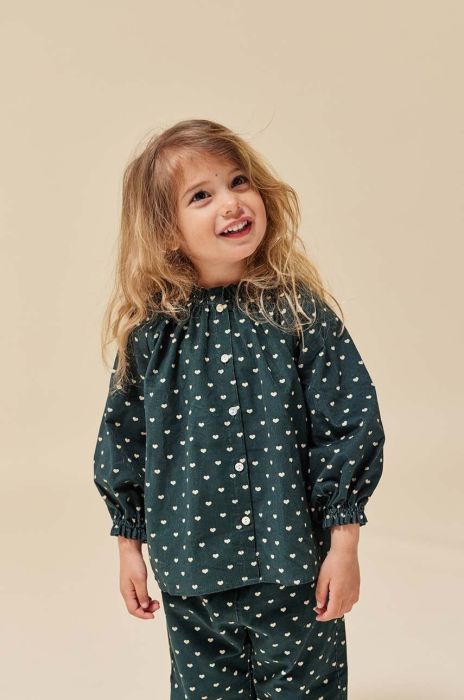 Дитяча бавовняна сорочка Konges Sl?jd колір синій