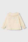 Дитяча бавовняна сорочка zippy колір бежевий