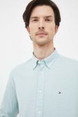 Сорочка Tommy Hilfiger чоловіча колір зелений regular комір button-down (3677414)