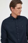 Сорочка Tommy Hilfiger чоловіча колір синій slim комір button-down (3372698)