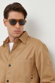 Джинсова сорочка Tommy Hilfiger чоловіча колір бежевий relaxed класичний комір
