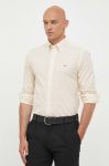 Бавовняна сорочка Tommy Hilfiger чоловіча колір бежевий regular комір button-down