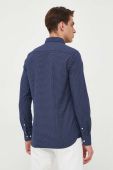 Бавовняна сорочка Tommy Hilfiger чоловіча колір синій regular комір button-down (3324857)
