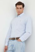 Бавовняна сорочка Tommy Hilfiger чоловіча regular комір button-down колір блакитний (3327765)