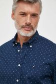 Бавовняна сорочка Tommy Hilfiger чоловіча колір синій regular комір button-down (3327759)