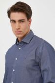 Бавовняна сорочка Tommy Hilfiger чоловіча колір синій regular класичний комір (3324867)