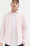 Бавовняна сорочка Tommy Jeans чоловіча колір рожевий regular класичний комір (3259895)