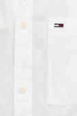 Бавовняна сорочка Tommy Jeans чоловіча колір білий relaxed комір button-down