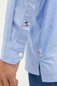 Бавовняна сорочка Tommy Jeans чоловіча relaxed комір button-down колір блакитний (3324958)