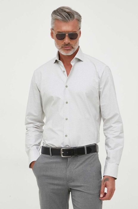 Сорочка BOSS чоловіча колір зелений regular класичний комір (3397599)