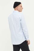 Бавовняна сорочка HUGO чоловіча slim класичний комір колір блакитний (3302787)
