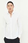 Сорочка HUGO чоловіча колір білий slim класичний комір (3360076)