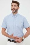 Бавовняна сорочка Polo Ralph Lauren чоловіча regular комір button-down колір блакитний (3274300)