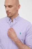 Сорочка Polo Ralph Lauren чоловіча колір фіолетовий regular комір button-down (3259900)