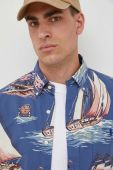 Бавовняна сорочка Polo Ralph Lauren чоловіча relaxed комір button-down колір блакитний (3434073)