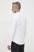 Сорочка Lindbergh чоловіча колір білий slim зі стійкою