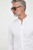 Сорочка Lindbergh чоловіча колір білий slim зі стійкою