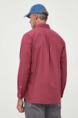 Бавовняна сорочка Pepe Jeans Fabio чоловіча колір рожевий regular комір button-down