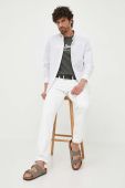 Бавовняна сорочка Pepe Jeans Cuxton чоловіча колір білий slim комір button-down