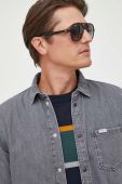 Джинсова сорочка Pepe Jeans Porter чоловіча колір сірий regular класичний комір