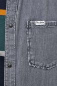 Джинсова сорочка Pepe Jeans Porter чоловіча колір сірий regular класичний комір