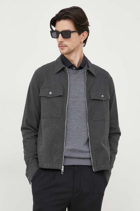 Сорочка Michael Kors чоловіча колір сірий regular класичний комір