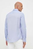 Бавовняна сорочка Armani Exchange чоловіча regular класичний комір колір блакитний (3366015)