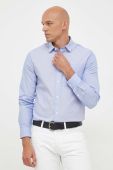 Бавовняна сорочка Armani Exchange чоловіча regular класичний комір колір блакитний (3366015)