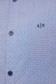 Бавовняна сорочка Armani Exchange чоловіча regular класичний комір колір блакитний (3434079)